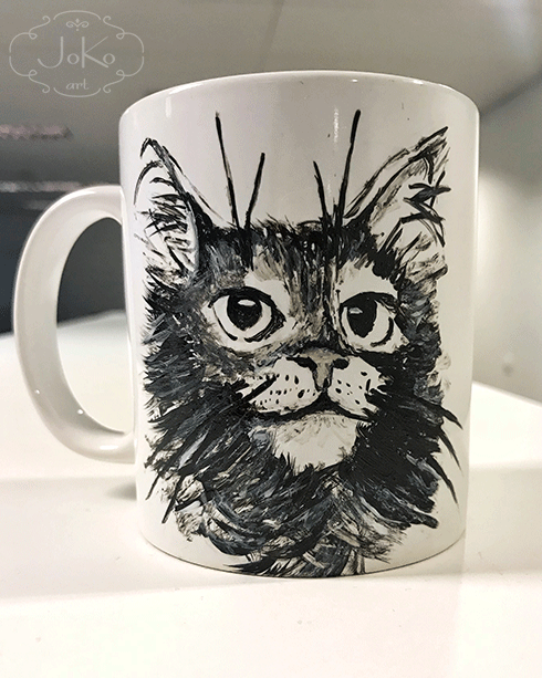 Kubek z kotem nr 2 (Mug with a cat no. 2) 01/2019