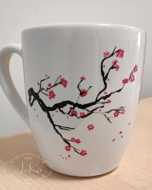 Kubek z kwitnącym drzewem wiśni (Mug with a blossom cherry tree)